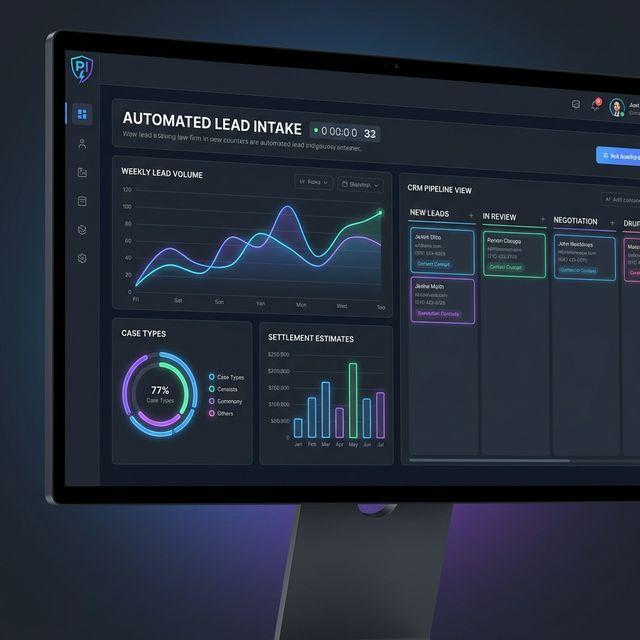 Personal Injury Law Firm automation dashboard