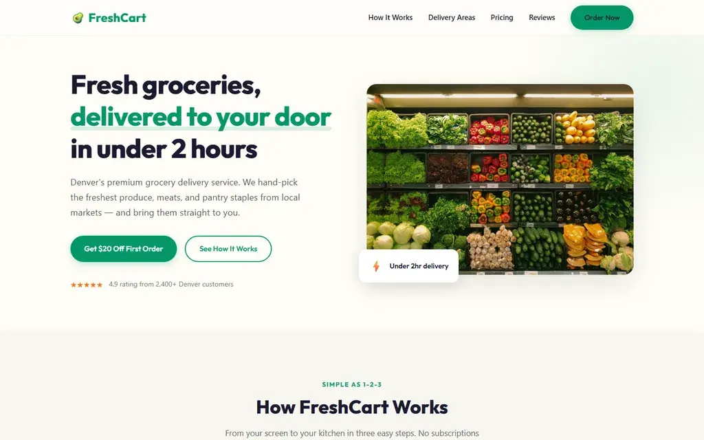 FreshCart — Premium grocery delivery